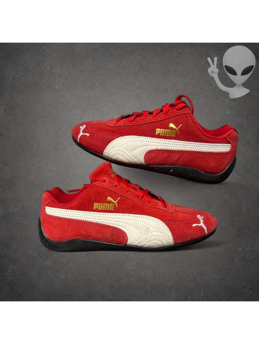 Puma Speedcat OG For All Time Red White Suede Women's US Size 6.5 Sneakers